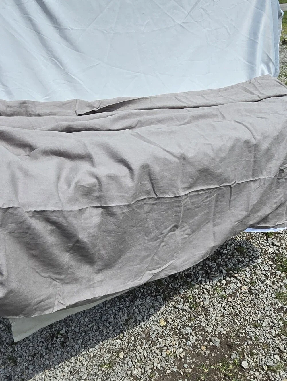 Quince 96x108 European Linen Gray Light Filtering 1 Panel 96